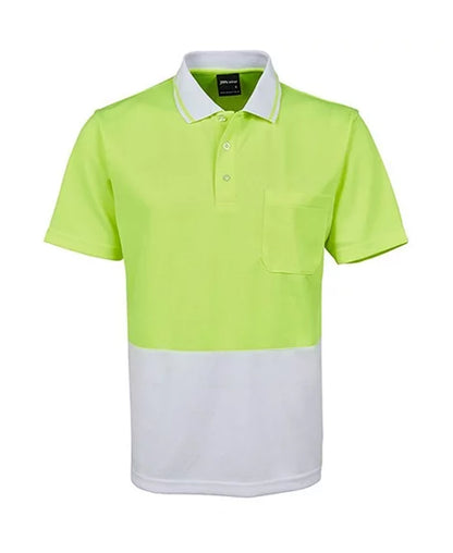 6HVNC - JB Standard Hi Vis Polo – Yellow/White